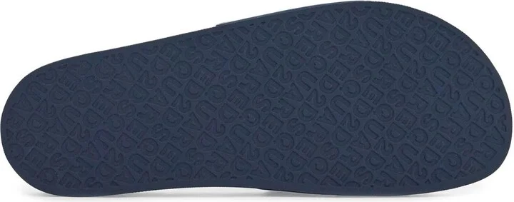 Navy Blue Polyurethane Slippers With Minimalist Design And Leather Sole - Image 5