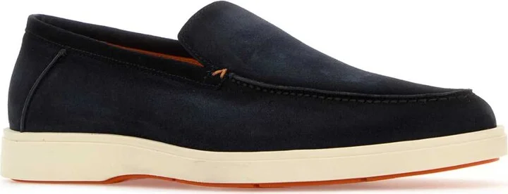 Navy Blue Suede Botanist Loafers - Image 2