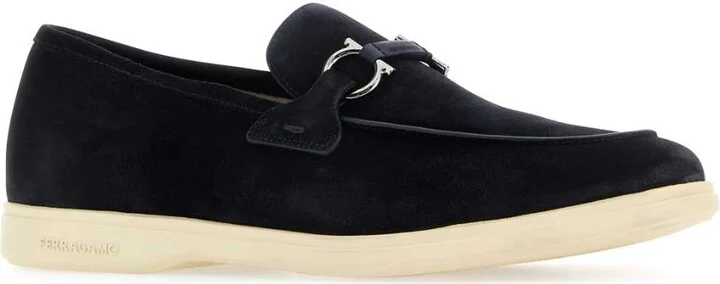 Navy Blue Suede Cosimo Loafers - Image 2
