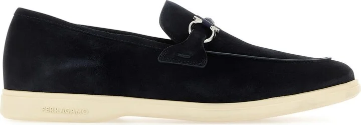 Navy blue suede Cosimo loafers