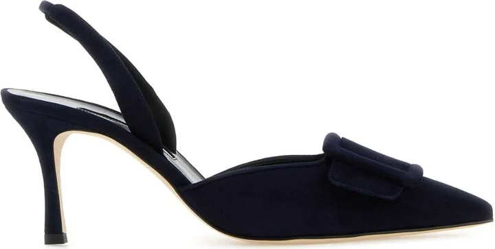 Navy Blue Suede Maysli Pumps