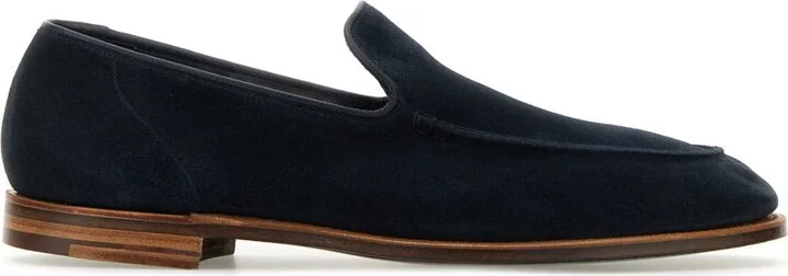 Navy blue suede Salcombe loafers