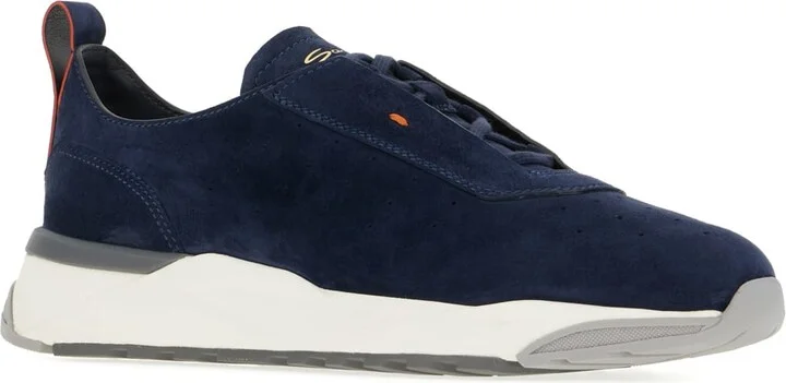 Navy Blue Suede Sneakers - Image 2