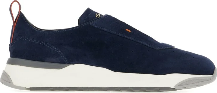 Navy Blue Suede Sneakers