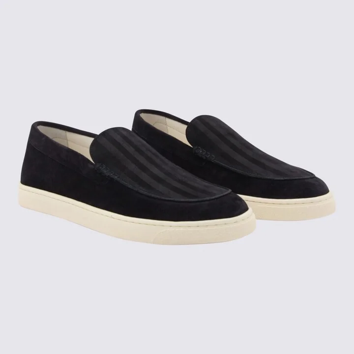 Navy Leather Loafers - Image 2