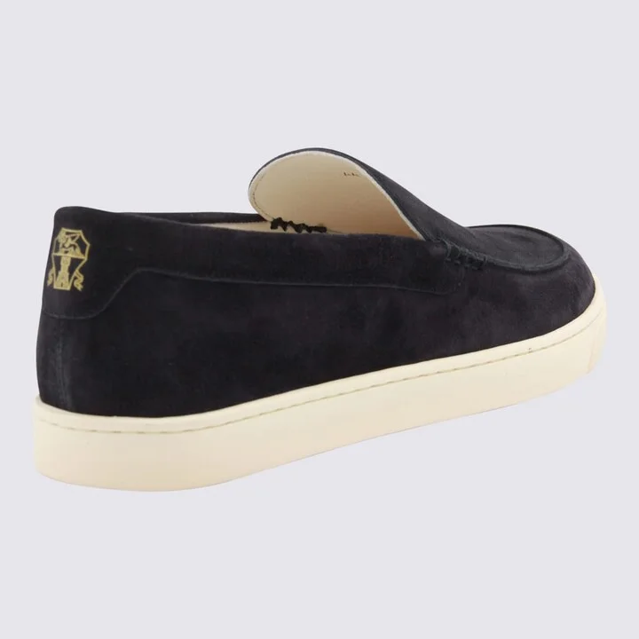 Navy Leather Loafers - Image 3