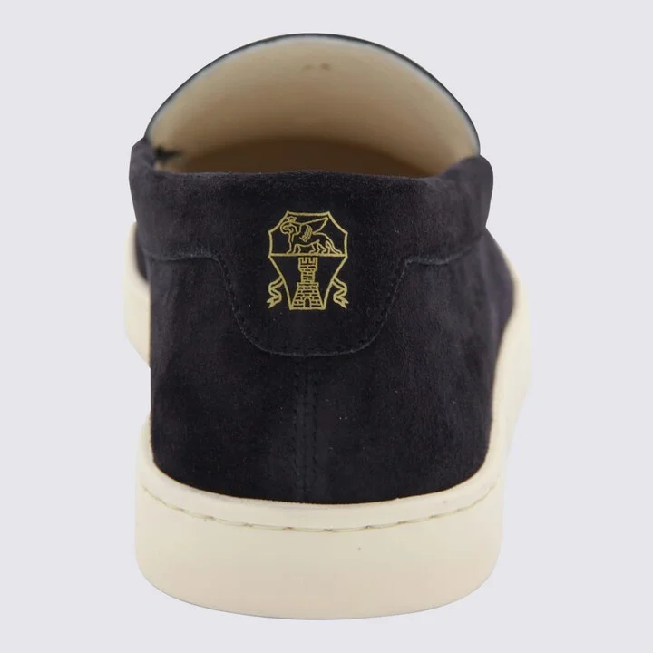 Navy Leather Loafers - Image 4