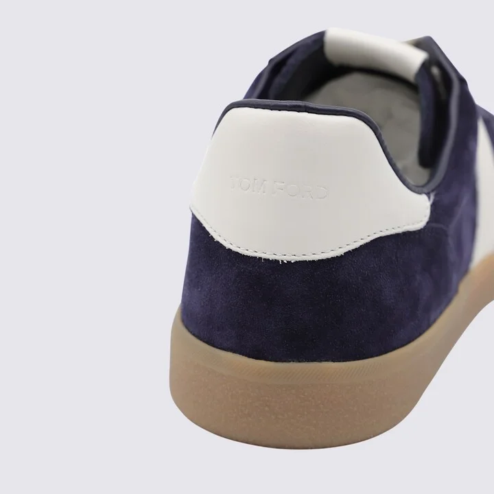 Navy Leather Sneakers - Image 4