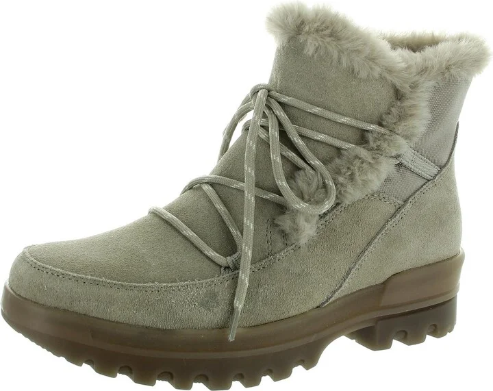 Nayda Womens Zipper Leather Winter & Snow Boots