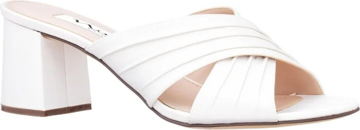 Nayely Womens Satin Criss-Cross Heels