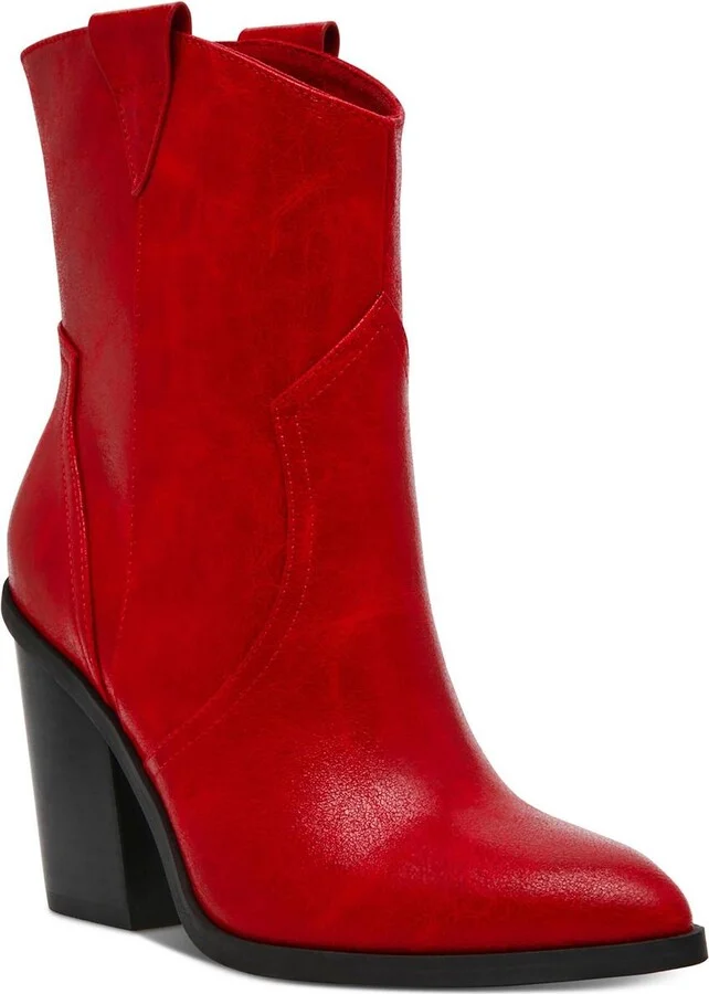 NAZARETH Womens Solid Leather Mid-Calf Boots