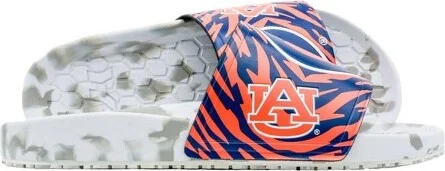 NCAA Auburn Tigers Slydr Pro White Sandals - Orange - Image 2