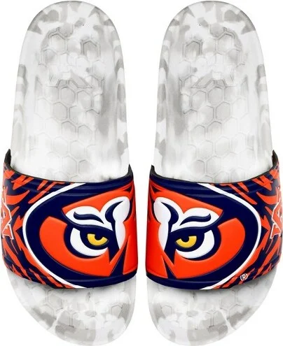 NCAA Auburn Tigers Slydr Pro White Sandals - Orange