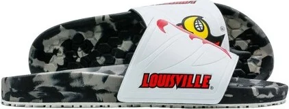 NCAA Louisville Cardinals Slydr Pro Black Sandals - White - Image 2
