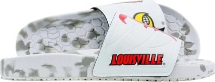 NCAA Louisville Cardinals Slydr Pro White Sandals - White - Image 2