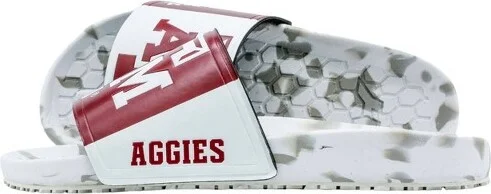 NCAA Texas A&M Aggies Slydr Pro White Sandals - Red - Image 2
