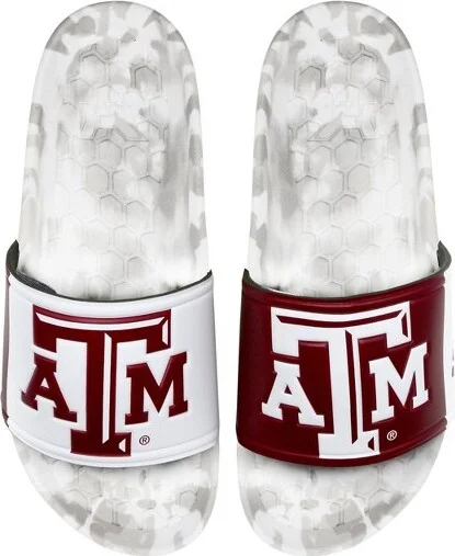 NCAA Texas A&M Aggies Slydr Pro White Sandals - Red