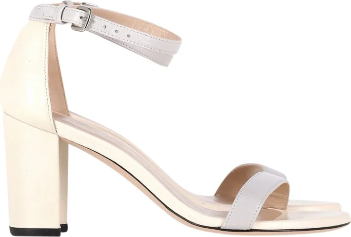 Nearlynude Sandal Heels in Nude and Grey Leather