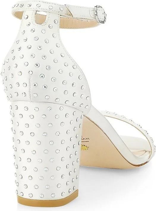 Nearlynude Satin Embellished Sandals - Image 3