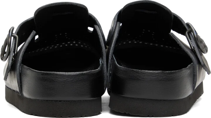 NEEDLES Black Cowhide Clogs - Image 2