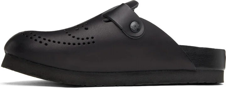 NEEDLES Black Cowhide Clogs - Image 3