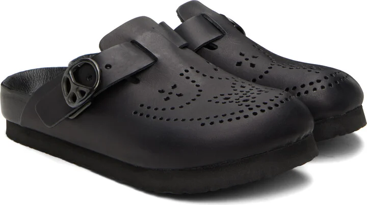 NEEDLES Black Cowhide Clogs - Image 4
