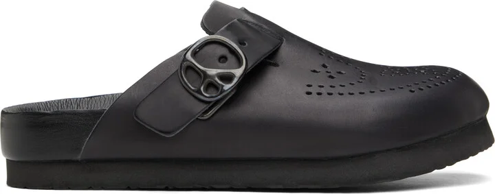 NEEDLES Black Cowhide Clogs