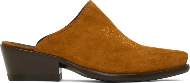 NEEDLES Brown Papillon Mules