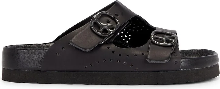 Needles Double Strap Sandals in Black