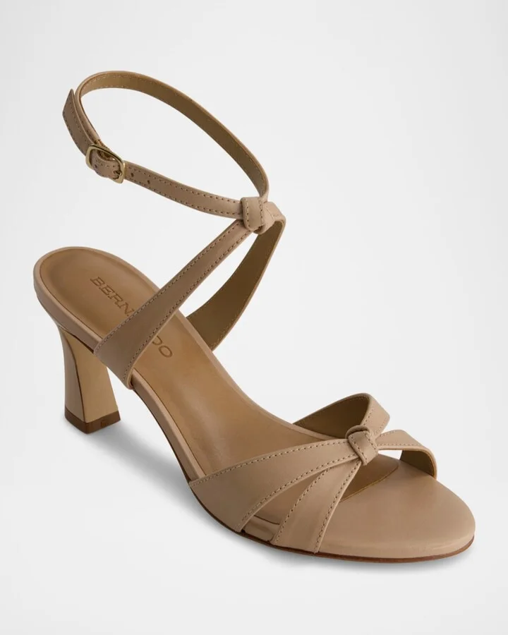 Neera Knotted Leather Sandals - Image 3