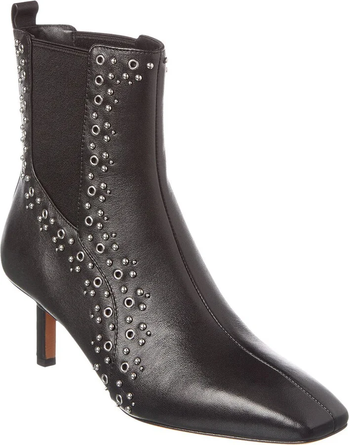 Nell Mid-Calf Leather Bootie