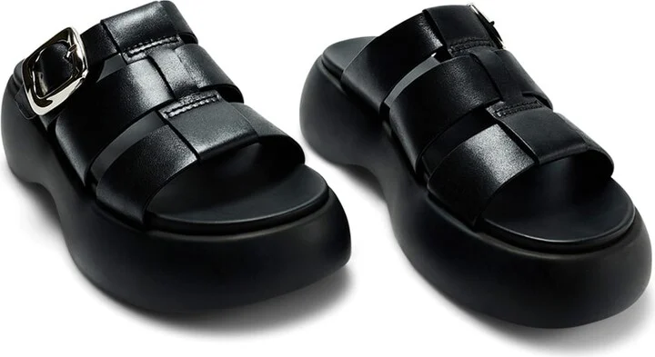 Nell Platform Sandal-Black