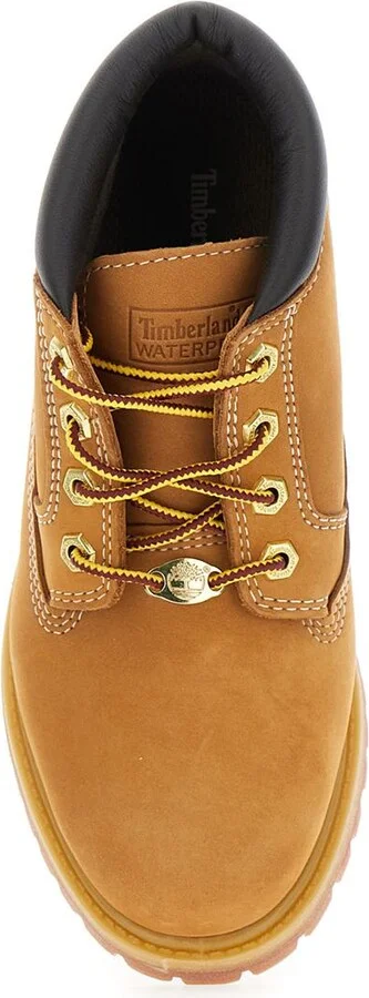 'Nellie Mid Chukka' Beige Ankle Boots With Embossed Logo On The Side And Padded Rear In Leather Woman - Image 4