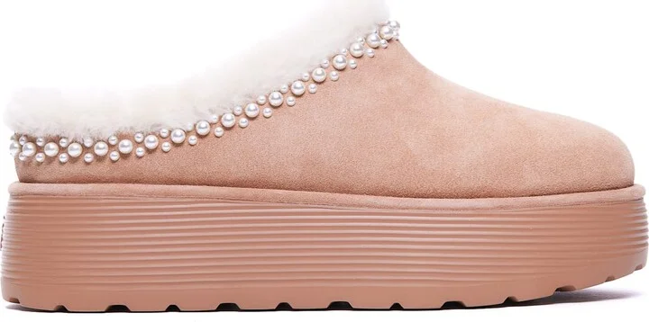 Nellie Pearl Flatform Mules