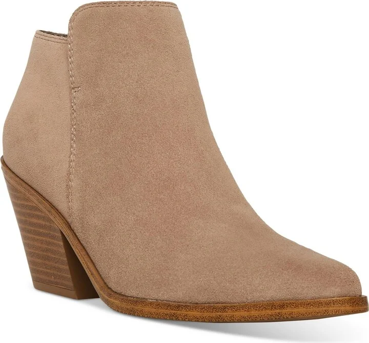 Nellie Womens Leather Zipper Booties