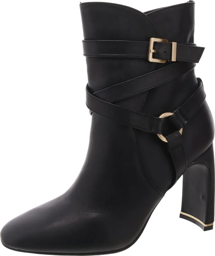 Nellie Womens Zipper Man Made Ankle Boots