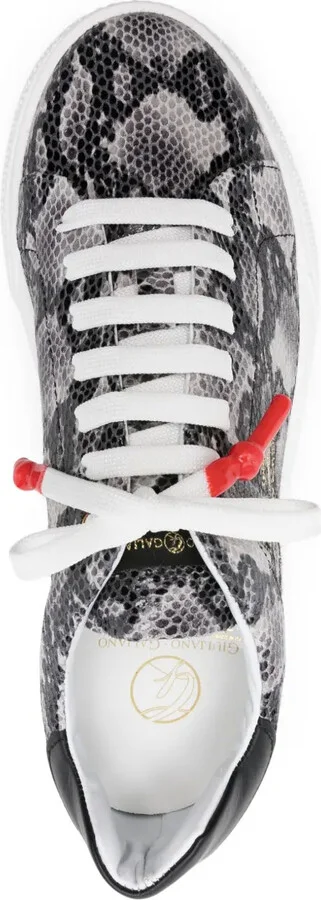 Nemesis python-print leather sneakers - Image 4
