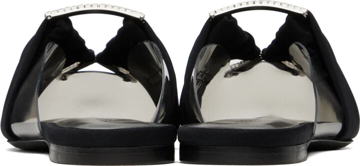Nensi Dojaka Black Pointed Toe Mule Flats - Image 2