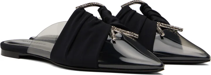 Nensi Dojaka Black Pointed Toe Mule Flats - Image 4