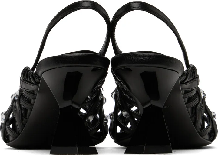 Nensi Dojaka Black Slingback Heels - Image 2