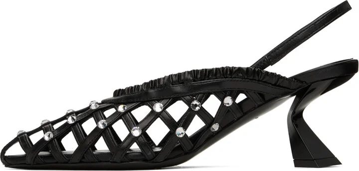 Nensi Dojaka Black Slingback Heels - Image 3