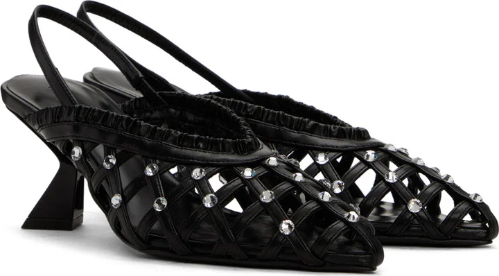 Nensi Dojaka Black Slingback Heels - Image 4