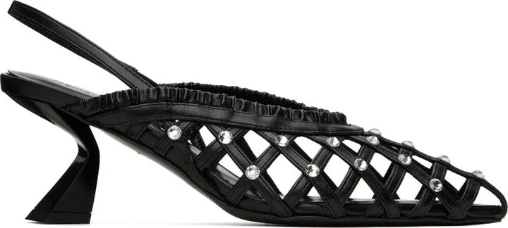 Nensi Dojaka Black Slingback Heels