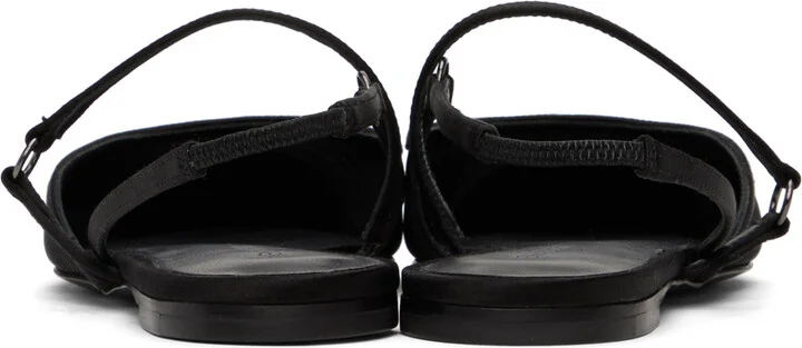 Nensi Dojaka Black Slingback Tulle Sandals - Image 2