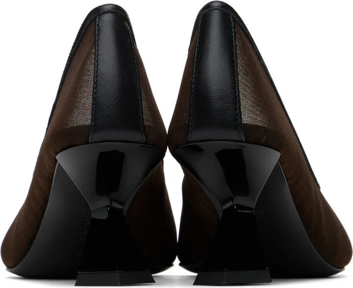 Nensi Dojaka Brown Semi-Sheer Pumps - Image 2