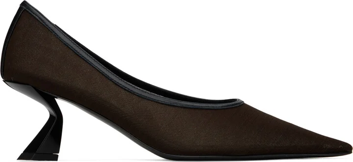 Nensi Dojaka Brown Semi-Sheer Pumps