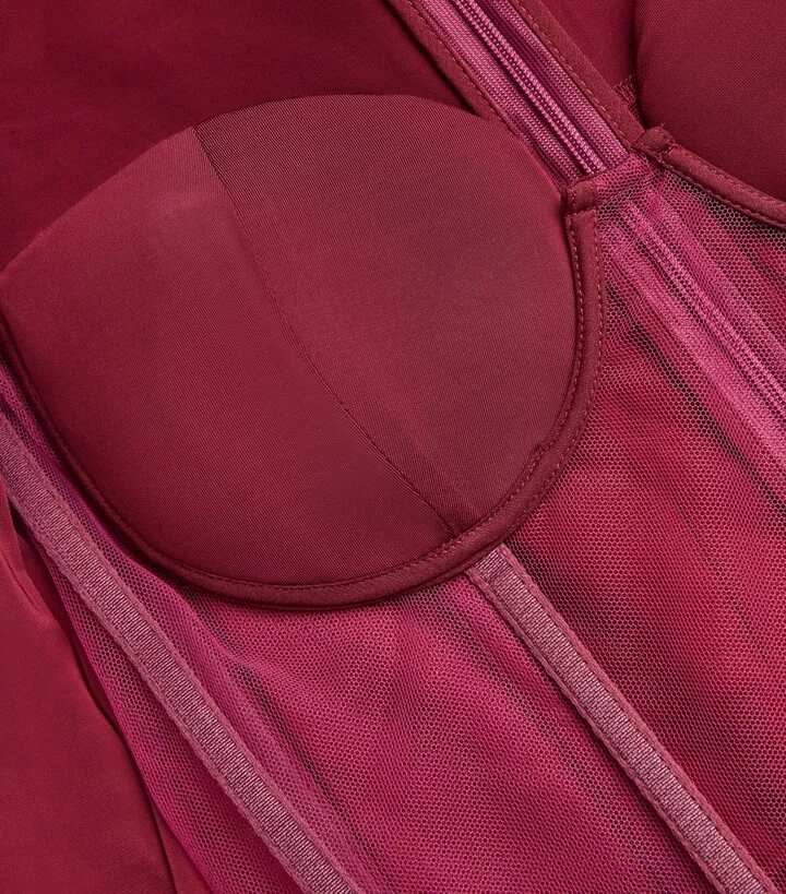 Nensi Dojaka Mesh Corseted Midi Dress - Image 5