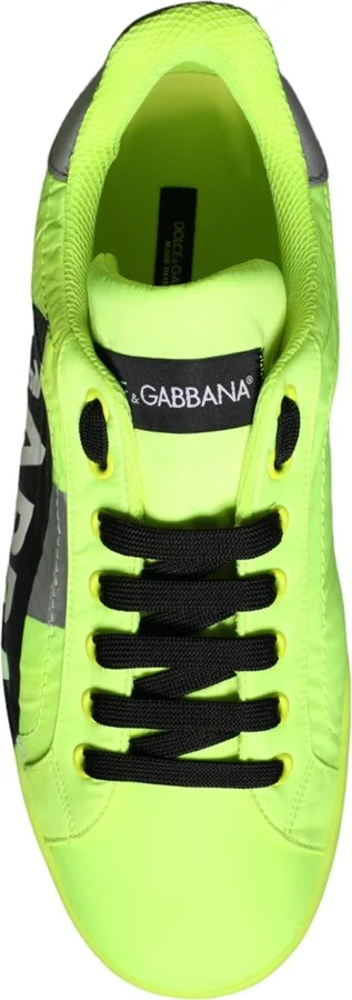 Neon Green Logo Tape Low Top Sneakers Men's Shoes (Pre-Owned) - Image 3