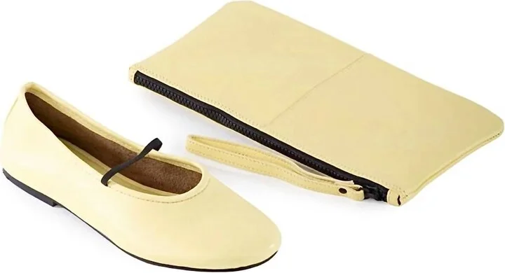 Neon Moon Ballet Flat (Travel Duo) In Pale Lime