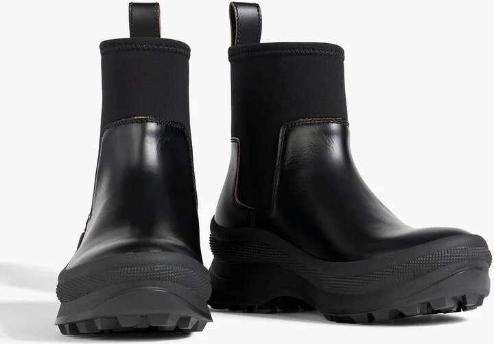 Neoprene and leather ankle boots - Image 2